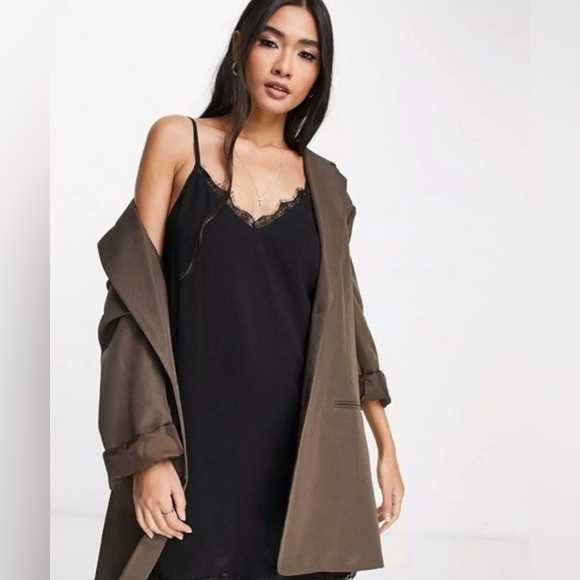 Likely Black Mini Slip Dress with Lace Detail - Picture 1 of 8